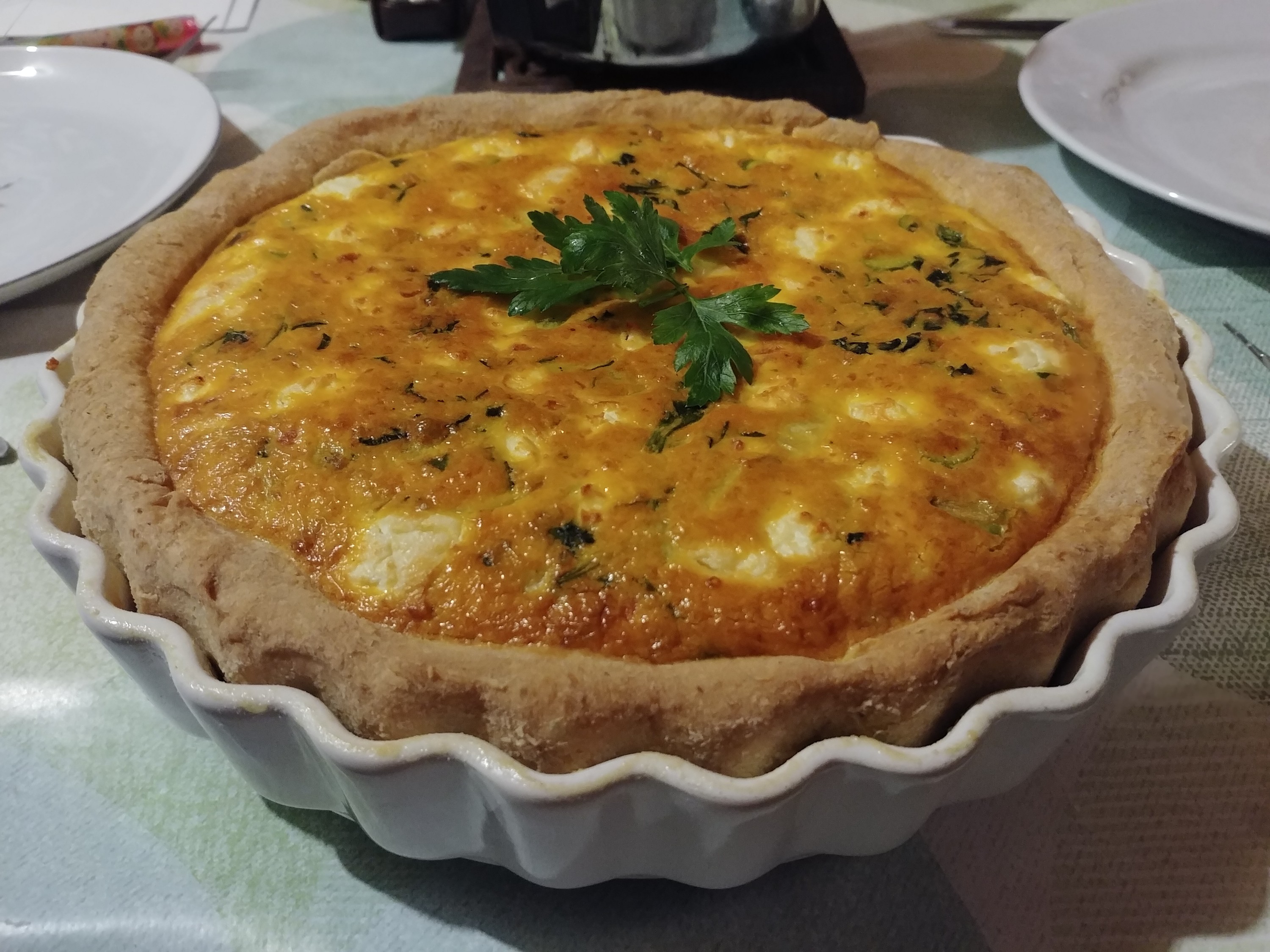 Cooking Cheese and Spinach Quiche with Fresh Farm Ingredients.